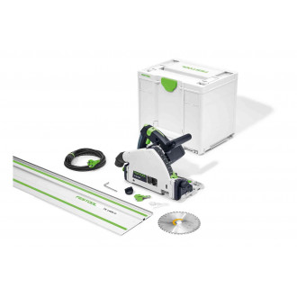 Scie plongeante festool ts 55 febq-plus-fs - avec lame ø160 mm wood + rail fs1400/2 + systainer sys3 m 337 - 577010
