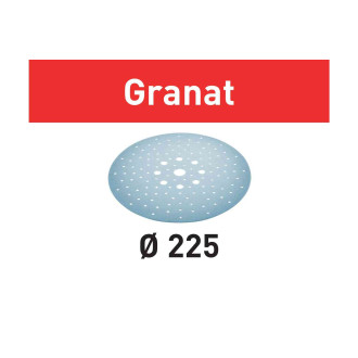 Abrasifs granat festool pour ponceuse planex - grain 80 d.225/128 - boîte de 25 - 205655