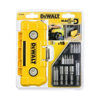 Coffret d'embouts de vissage dewalt magbox - 15 pièces - dt7918