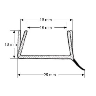 Joint de plinthe prunier - translucide - 2.6 m - rcp1619