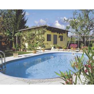 Piscine acier enterrée ovale 1.50 x 7 x 3.50 m AQUALUX - 31m3 - WM248