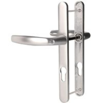 Ensemble de porte-fenêtre plaque étroite atlanta 1530/300lfsgl hoppe argent f1 clé i - ép.58/67 vis bois 4x20 - 3342487