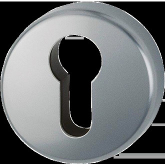 Ensemble Bergen sur rosace clé i HOPPE F49/F9 laiton chromé/aluminium aspect inox - 2811771