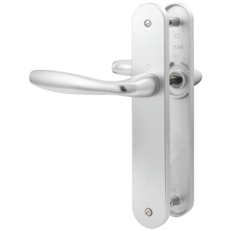 Ensemble de porte sur plaque New york HOPPE - entr.165mm - Bec de cane - aspect inox F9 - 1810/318KN - 3398472
