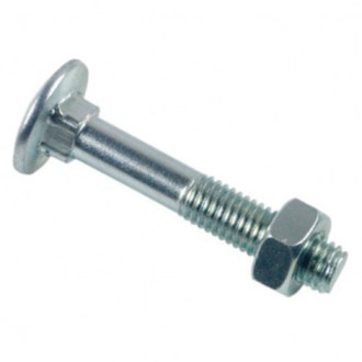 Boulon poêlier lennie tête ronde large - ø8x40 - boite de 100 - brl0804002b