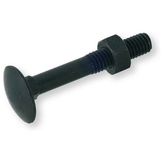 Boulon lennie tête ronde collet carré trcc - zingué noir - ø6x40 - boite de 200 - btrcc0604006b