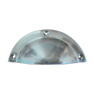 Poignée coquille bros - nickelée - 94 x 29 mm - 7345
