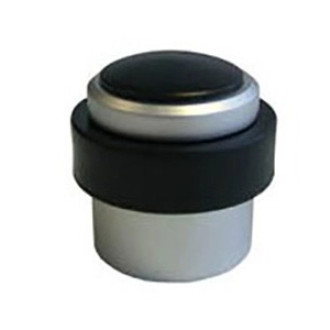 Butoir de sol avec cheville + vis alu BLINDOMAX aspect alu anodisé - Ø37 x H.37 mm - 221