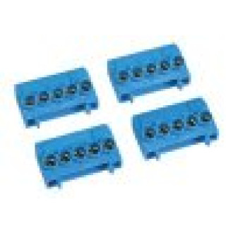 lot de 4 borniers de Neutre Bleu pour Coffret Electrrique Fix-O-Rail Unibis
