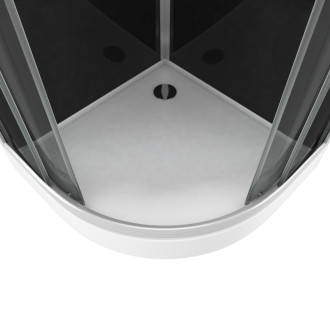 Cabine de douche raven round 1/4 de cercle 90x90x215cm Aurlane - CAB177