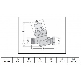 Réducteur de pression r5331 - diamètre : mf 3/4''