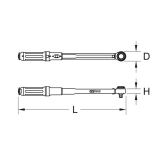 Clé dynamométrique ergotorque précision 1/4'' 5-25 nm kstools - 516.1412