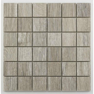 Mosaïque antidérapante céramique wood - 29.8x29.8cm - oak grey