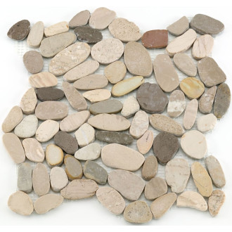 Mosaïque antidérapante pierre naturelle pebble - 30x30x0.8cm - nature
