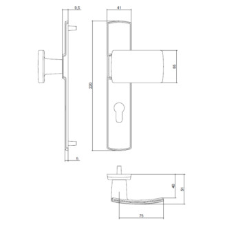 Ensemble palière 525 scult sgn2 bezault entraxe 195 mm chrome velours - 204378