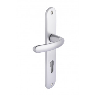 Ensemble de porte budget bezault entraxe 165mm clé i - argent - 73267
