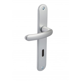 Ensemble de porte budget bezault entraxe 165mm clé l - argent - 73268