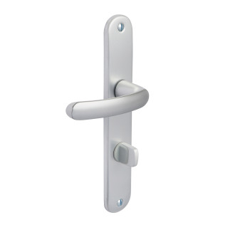 Ensemble de porte budget bezault entraxe 165mm condamnation - argent - 73269
