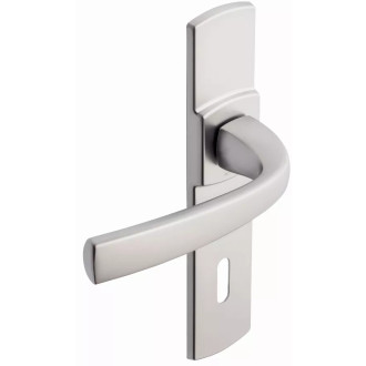 Ensemble de porte sur plaque Muze BEZAULT - Entraxe 165mm - Chrome velours - Clé L - 4075/6390 