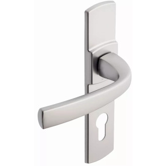Ensemble de porte sur plaque Muze BEZAULT - Entraxe 165mm - Chrome velours - Clé I - 4075/6390 