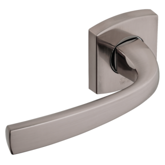 Paire de béquilles sur rosaces Muze BEZAULT - Platine aspect inox - Avec ressort de rappel - 865827 