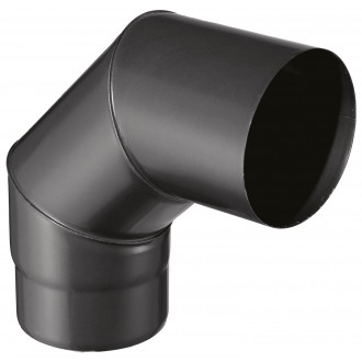 Isotip coude 90° pour tuyau email 0,7 mm - ø125 - noir