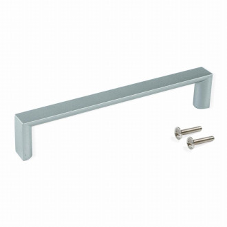 Poignée pour meuble Fuji EMUCA en zamak finition gris métallisé avec entraxe 128 mm - 9354025
