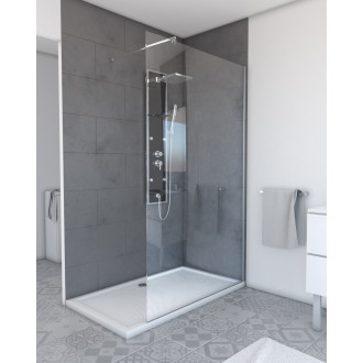 Paroi de douche à l'italienne freedom 2 verre transparent 8m - Dimensions au choix