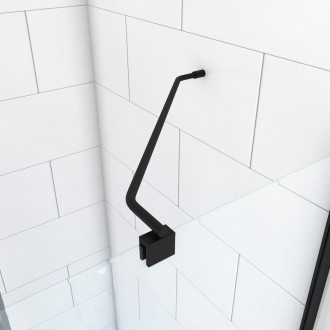 Barre de fixation d'angle noir mat pour douche à l'italienne - barre de fixation murale d'angle - freedom 2 dark angle Aurlane - FAC298