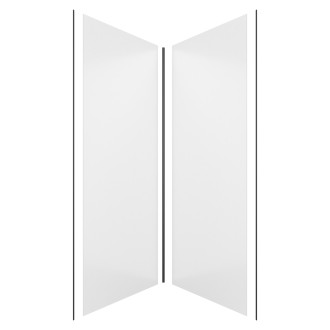 Pack panneaux muraux blanc en aluminium avec profilé d'angle et de finition noir mat - 90 x 90cm - wall'it blanc 90x90 Aurlane - FAC402