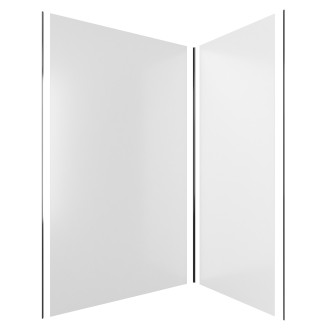 Pack panneaux muraux blanc mat - 90 x 120cm - en aluminium avec profilé d'angle et de finition anodisés chrome - wall'it blanc 90x120 Aurlane - FAC482