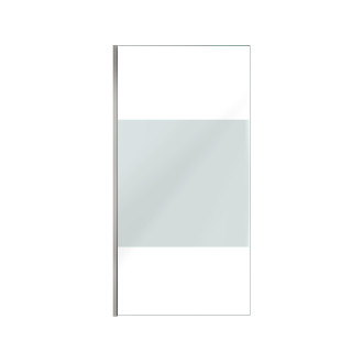 Paroi de douche 100x200cm - verre trempé dépoli 8mm - profilé chrome - freedom 2 frosted Aurlane - FAC657