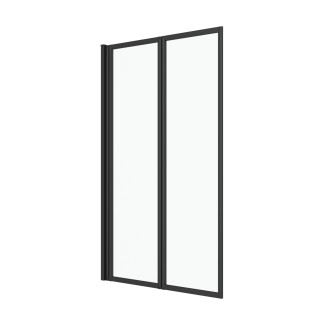 Pare baignoire Pivotant 70x120cm - 2 Volets Noir Mat - Verre Trempé 4mm - DUPLO Aurlane - FAC703