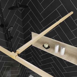 Paroi de douche avec volet pivotant 90+40x200 cm - Couleur finition au choix