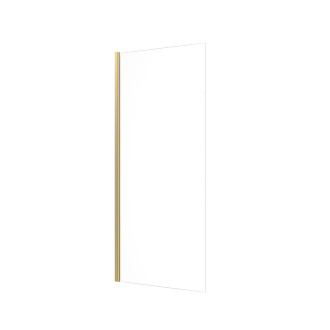 Paroi de douche à l'italienne 90x200 cm verre trempé 8 mm - finition or brossé - freedom 2 gold Aurlane - FAC914