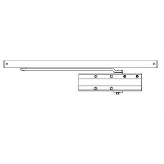 Ferme-porte pignon crémaillère - Bras à glissière F3 Blanc SEVAX - ESV7163B