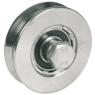 Roue Ø 80 à gorge triangulaire avec 1 roulement à bille AVL - Charge 200 kg - 914080Y 