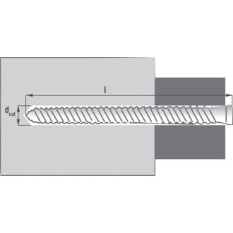 Boîte 50 vis fixation directe rx 7.5x80 mm scell-it - tête ronde fine - 6 pans creux - rx080