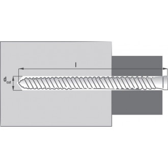 Boîte 50 vis fixation directe rx 7.5x150 mm scell-it - tête ronde fine - 6 pans creux - rx150