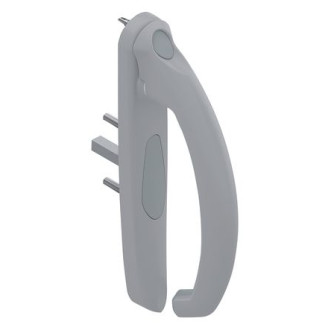 Poignée 20° intérieur 5531 la croisee ds - profil 35 à 53mm - gris inox claro - gauche - ds5531-g870
