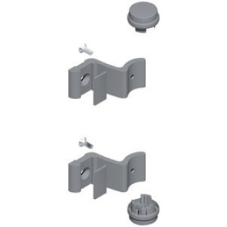 Kit support poignée diva xi la croisée ds ø 35 - alu 9006 b3 - ds7328-007