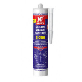 Silicone sanitaire Transparent S-200 Acrylique GRIFFON cartouche 300 ml - 1249351