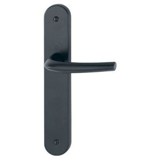 Ensemble sur plaque San Diego HOPPE 1191/265 Noir mat 195 mm - Bec de cane - 11728024