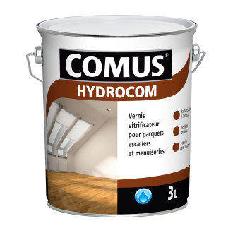 Hydrocom ultra mat - incolore 3l - vitrificateur polyuréthane acrylique mono-composant pour parquets, escaliers et boiseries - comus