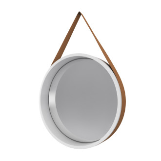 Miroir salle de bain rond type barbier - diamètre 50cm - barber white Aurlane - LAV479