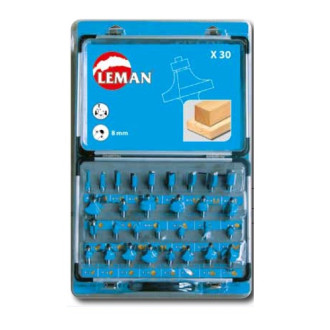 Coffret 30 mèches carbure de défonceuse- queue de 8mm - 428.700.30