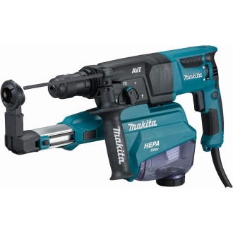 Perforateur burineur 800W 26 mm 2,4J MAKITA + Kit aspiration-décollage - HR2653TJ14