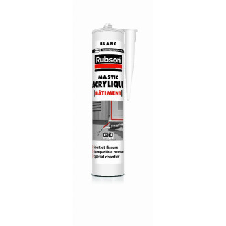 Mastic acrylique bâtiment rubson - 280 ml - blanc - 2622524