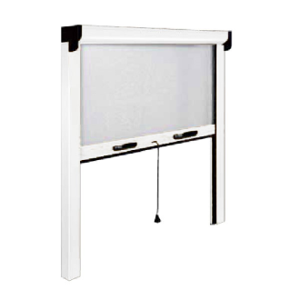 Moustiquaire OPERA verticale - Ressort de rappel et frein de remontée - 100x160 - Marron - ZV05410016017