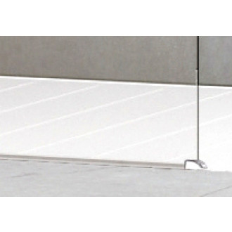 Profil de tenue au sol en aluminium - Longueur 150 cm - Finition : Chromé